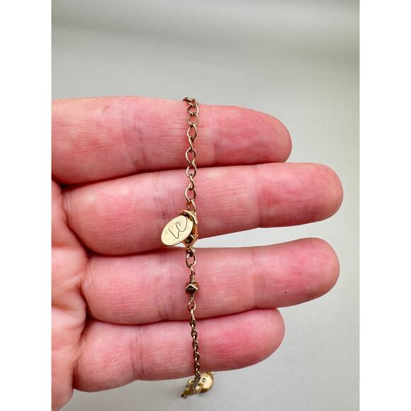 Vintage Liz Claiborne LC Brushed Gold Tone Dainty Necklace - Picture 11 of 11